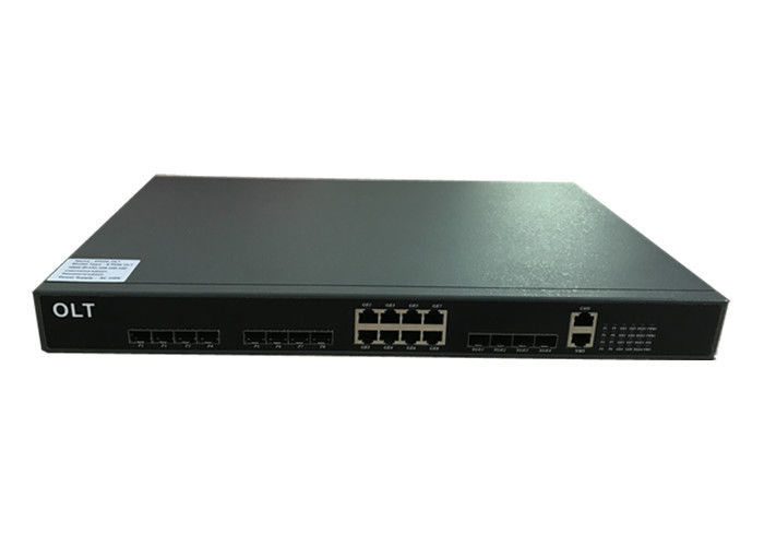 10GE SFP+ Uplink 1U 19 inch 8 port EPON OLT with Web Management for FTTX solution supplier