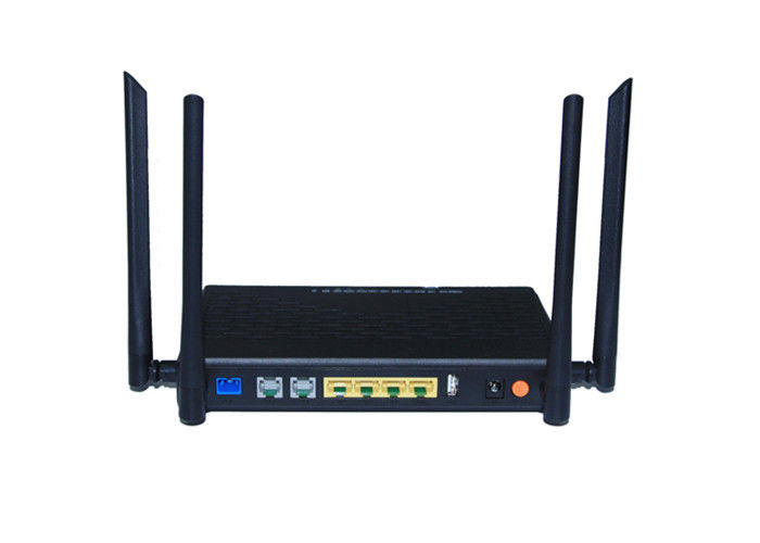 Lightweight GPON ONT Durable Plastic Material DC 12V 4GE+2POTS+WIFi(2.4G&5G) dual-band Realtek chip supplier